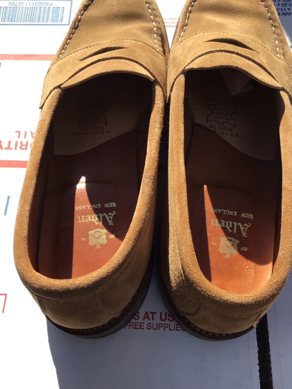 Alden used conditions suede loafers 9.5/D minimal usage - Picture 7 of 16